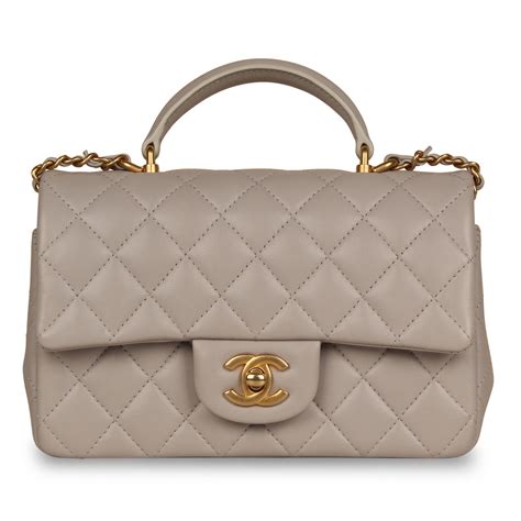 grey chanel flap bag|chanel flap bag top handle.